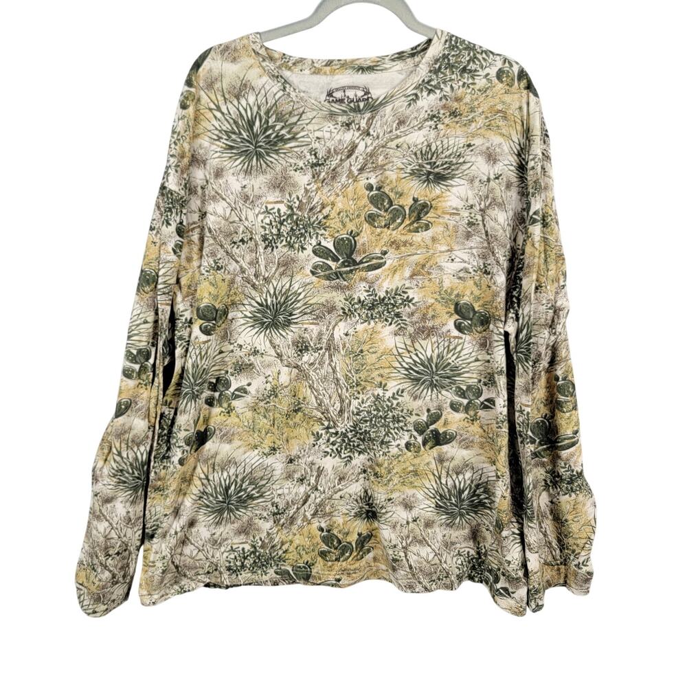 Game Guard Outdoors Mens Southwest Cactus Camo Long Sleeve T-Shirt 3X Preowned